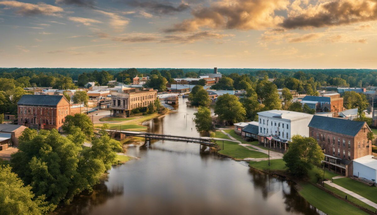 Scenic river and natural surroundings in Wetumpka